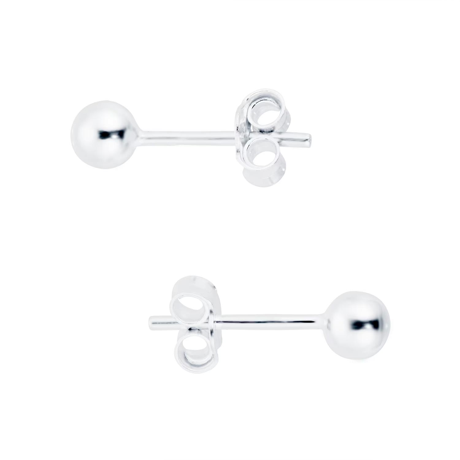 Sterling Silver 4mm Ball Stud Earrings - Image 3